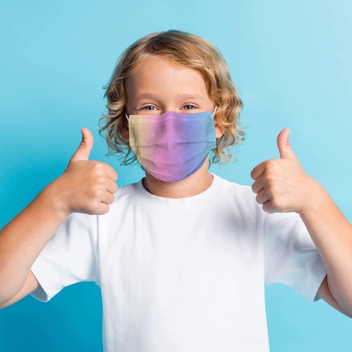 Kindermaskers Chirurgisch Kleurrijk Regenboog 5 Stuks CE