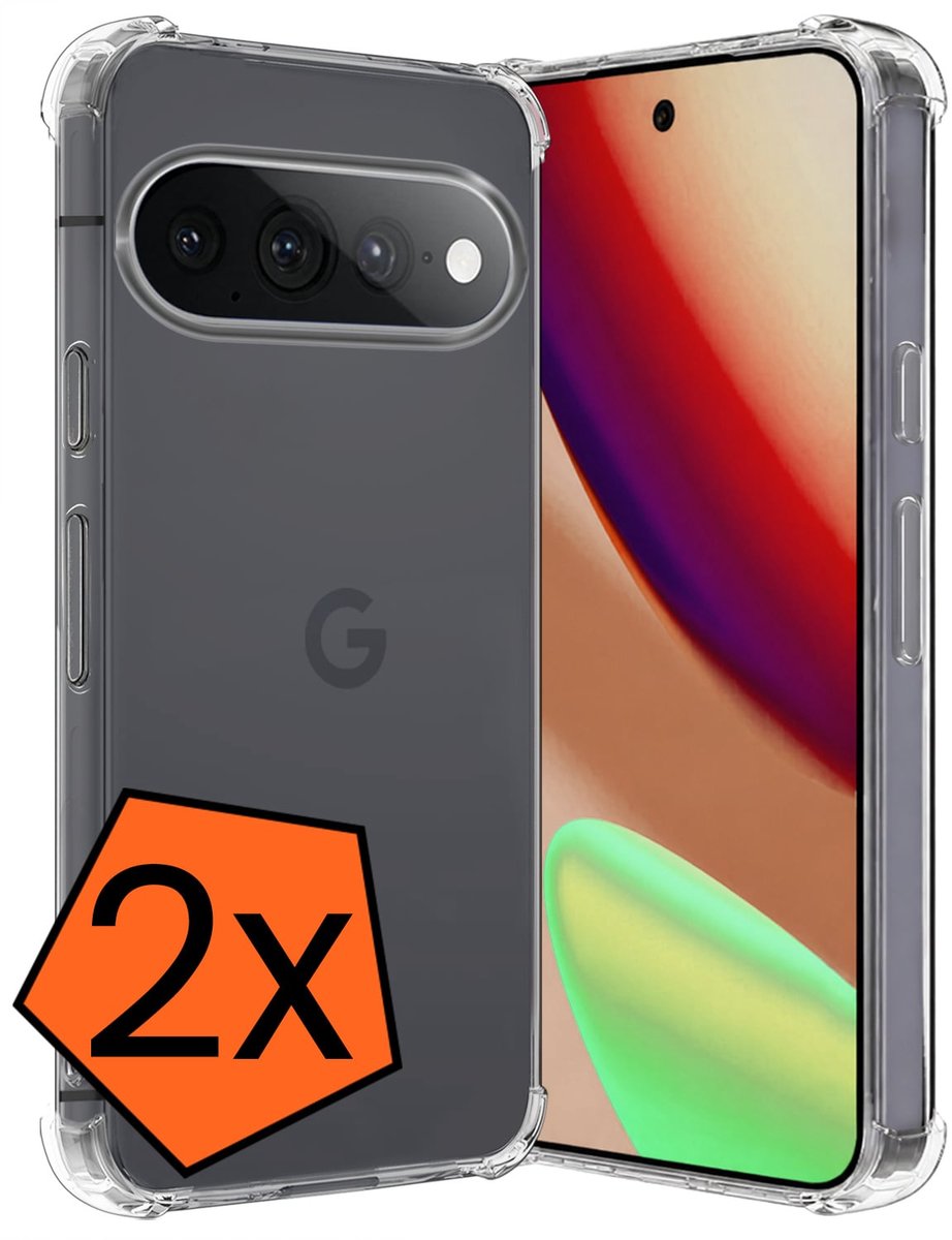 Hoes - 2 Stuks - Geschikt voor Google Pixel 11 Pro XL - Sterk & Shockproof - Siliconen Case - Back Cover - Telefoon Hoesje Shock Proof - Transparant
