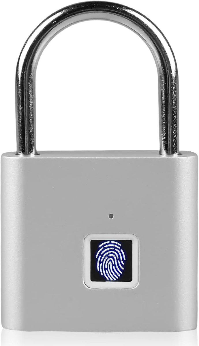 Slimme Vingerafdruk Hangslot - Waterdicht, Oplaadbaar via USB, Ideaal voor Gym en Veiligheid