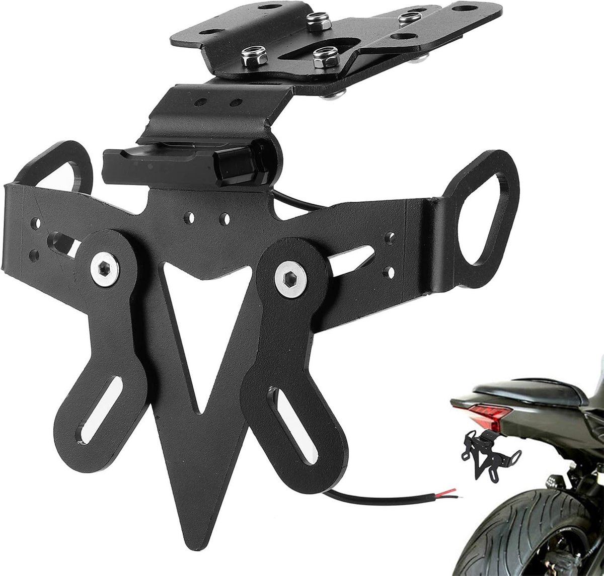 Fender Eliminator Kit voor Motorfiets met LED Verlichting voor MT-07 en FZ-07 (2013-2020) - Compacte Kentekenplaatbeugel en Stijlvolle Achterzijde