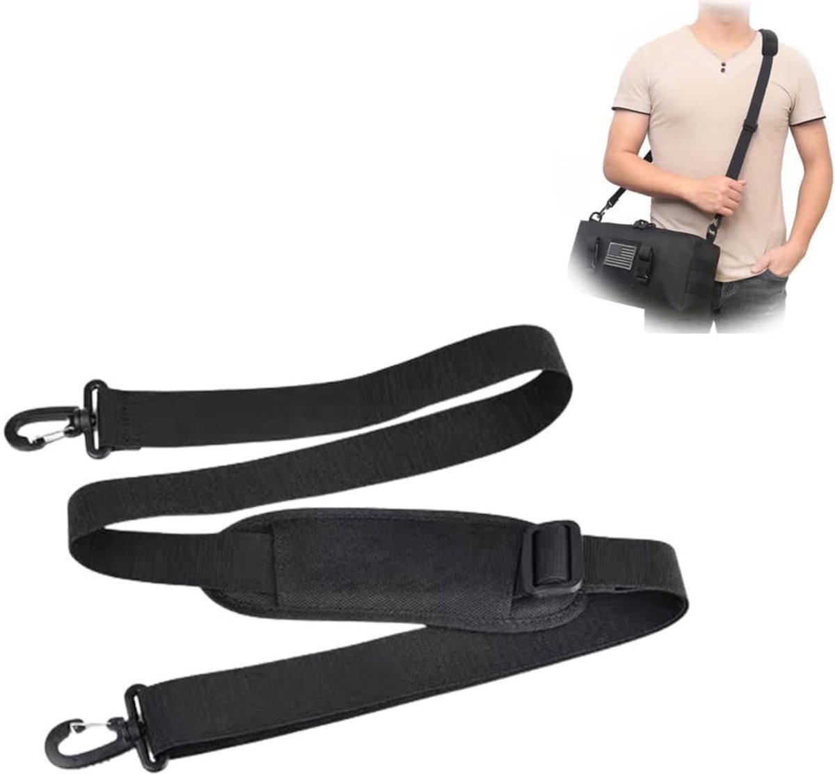 Verstelbare Schouderband voor Handtas, Schooltas en Laptoptas - Universele Vervangingsriem met Comfortabele Draagervaring