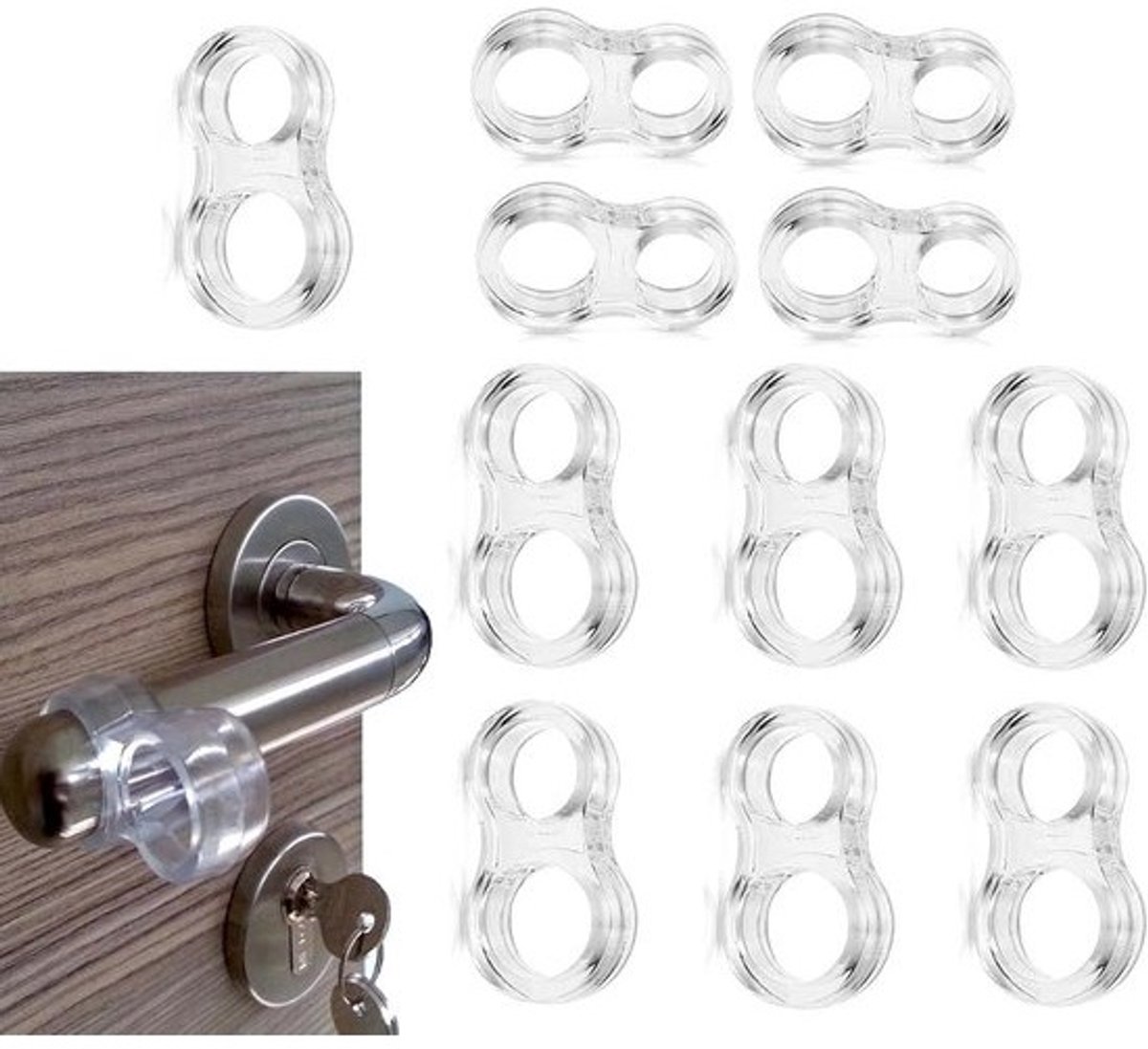 Deurstopper Set - Muur Buffer - Muren Beschermen - Geluidsdempend - 12 Stuks - Transparant