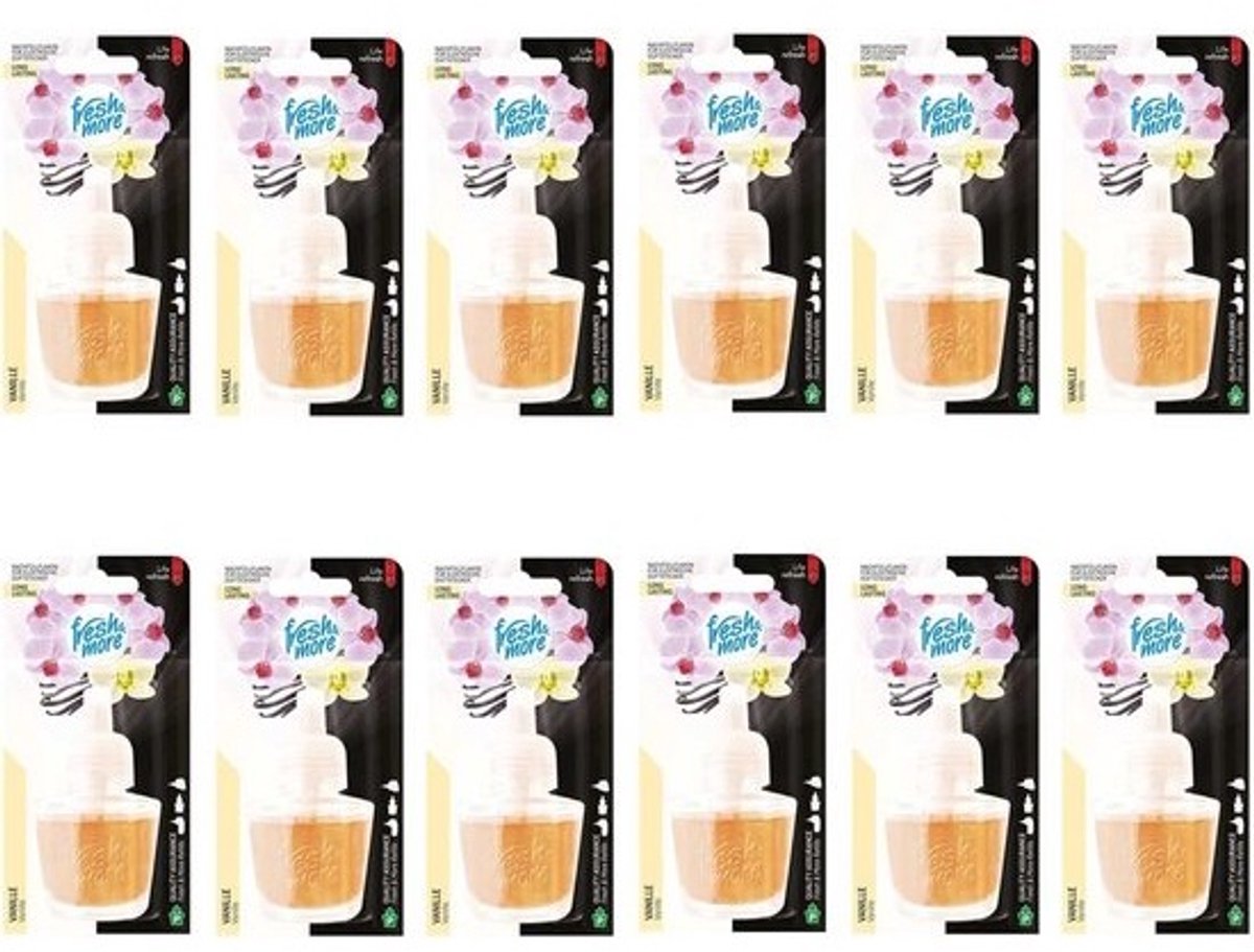 Navulflacons voor Geurstekker met Vanillegeur (12 Stuks, 19 ml)