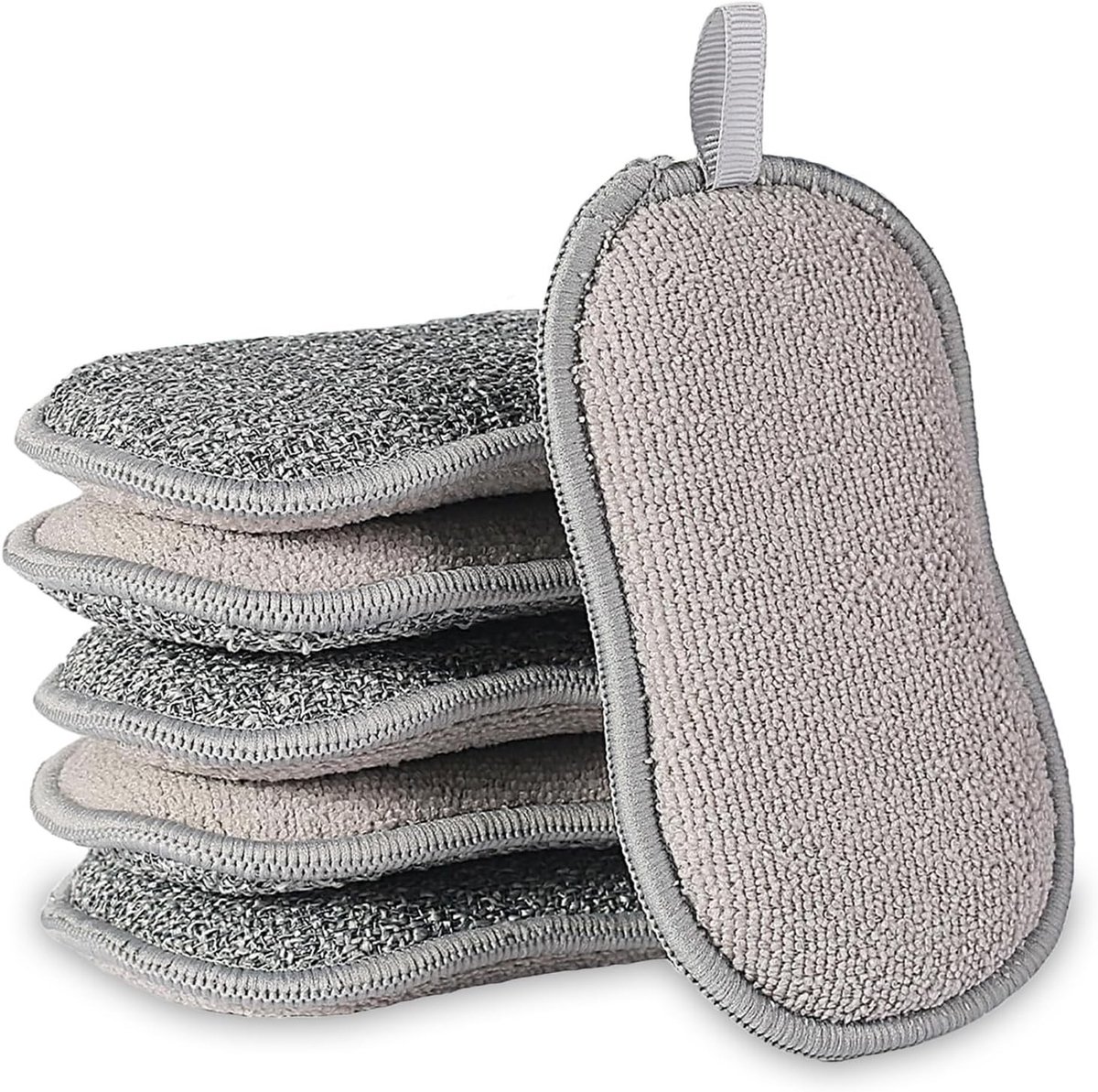 Herbruikbare Afwasponsen - 6 Stuks Dubbelzijdige Schuurpads voor Keuken, Duurzaam en Multifunctioneel voor Effectieve Reiniging