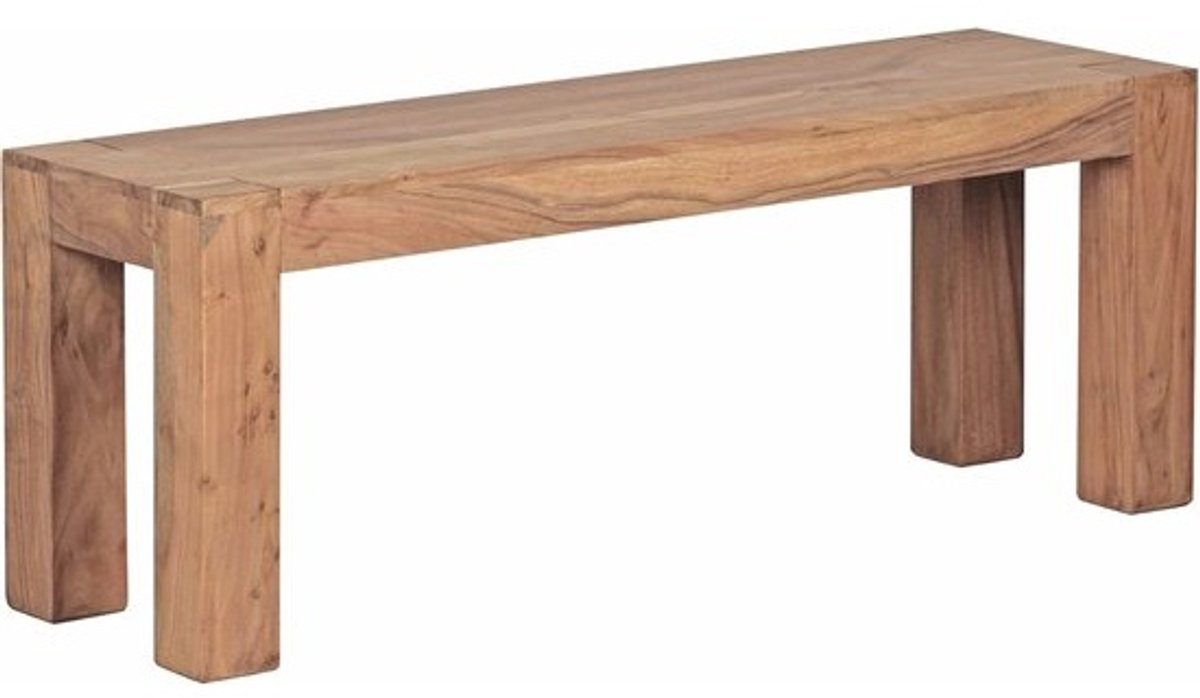 Eetkamerbank 120 cm - Acacia Massief Hout - Modern en Handgemaakt