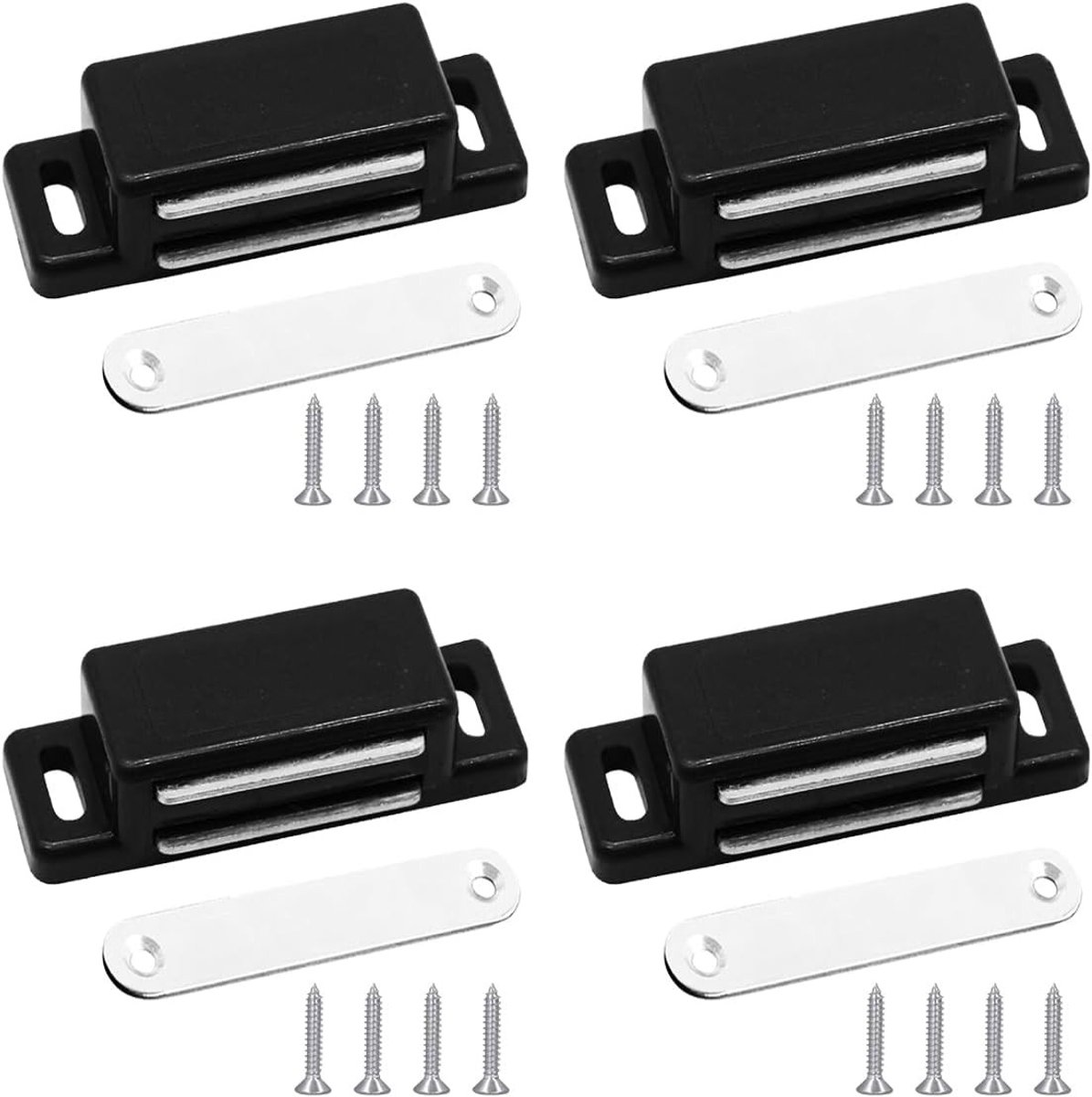 Magnetische Kastsluiters voor Keukenkasten - 4 Stuks met 16 Schroeven voor Eenvoudige Installatie en Veiligheid