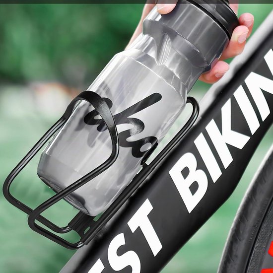 2-stuks Bidonhouder voor de fiets - Bidonhouder - Inclusief schroeven en sleutel - 15x7 cm - Geschikt voor racefietsen en mountainbikes, biedt ruimte aan bidons met een diameter van circa 7,5 cm - Zwart — afbeelding 5