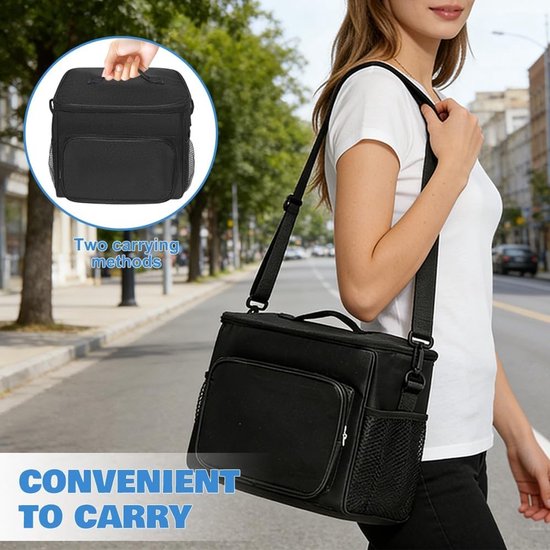 Vouwbare thermotas voor lunch en picknick, geïsoleerde tas voor voedsel en drank, compact en handig — afbeelding 3