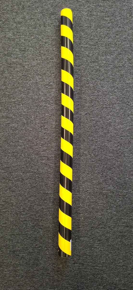 Randbescherming - Stootstrip - Zwart/geel - 100 cm - Ø 5 cm