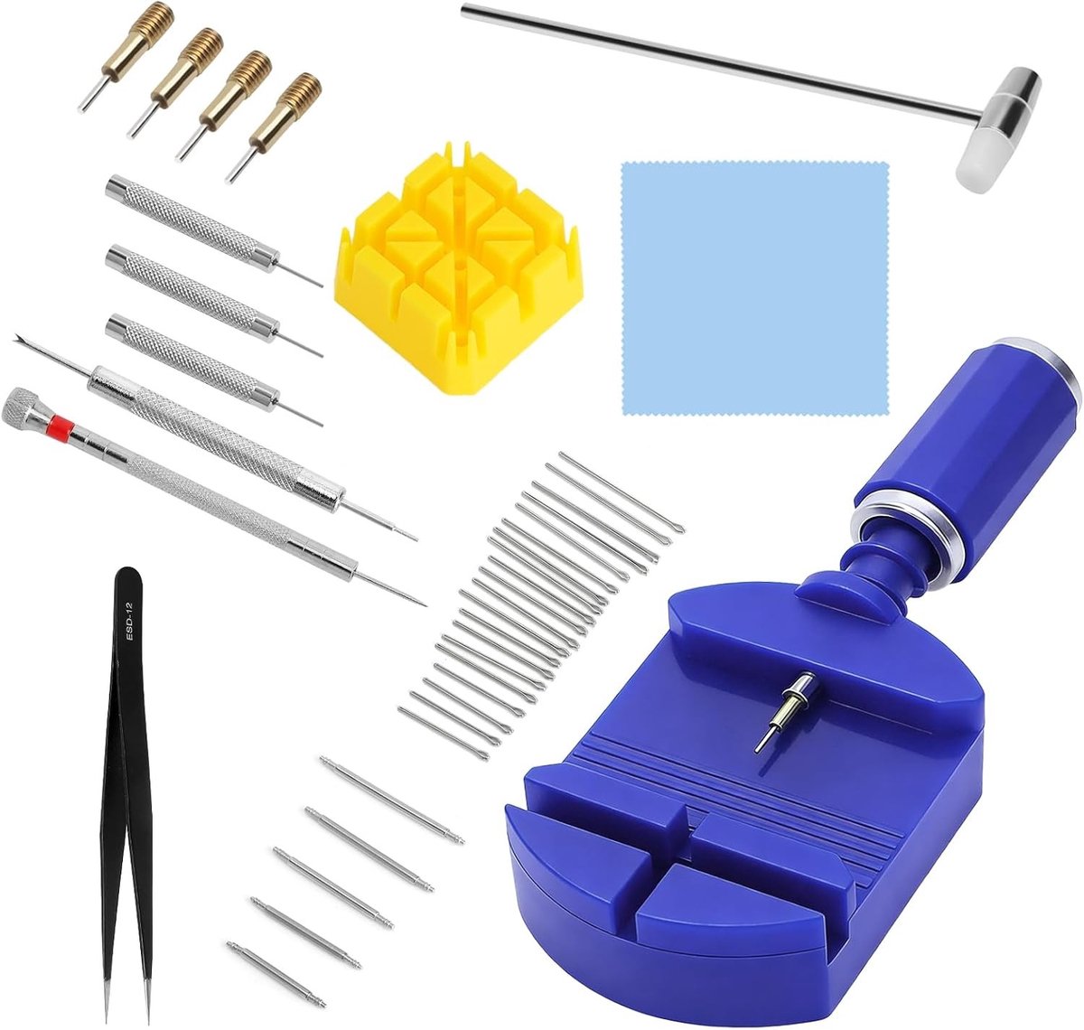 Complete Horloge Reparatieset met Veerpinnen, Pliers en Gereedschap voor Horlogeband en Linkverwijdering voor Mannen
