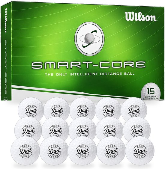 Wilson Golfballen Best Dad Ever - Vaderdag Golf Cadeau - 15 stuks - Bedrukte Golfballen van Wilson — afbeelding 4