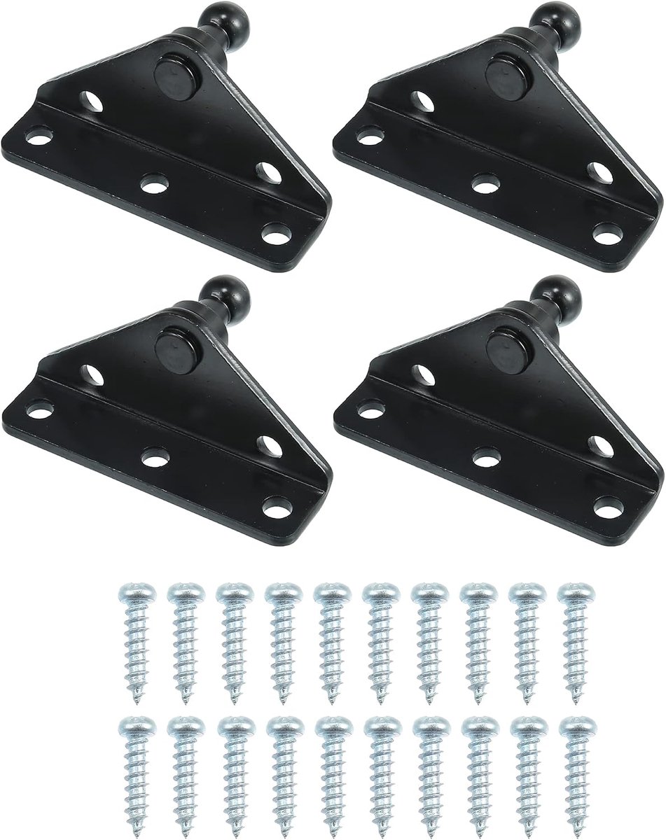 X AUTOHAUX 4 stuks auto gasveer montagebeugel 10 mm kogelbouthouder zwart