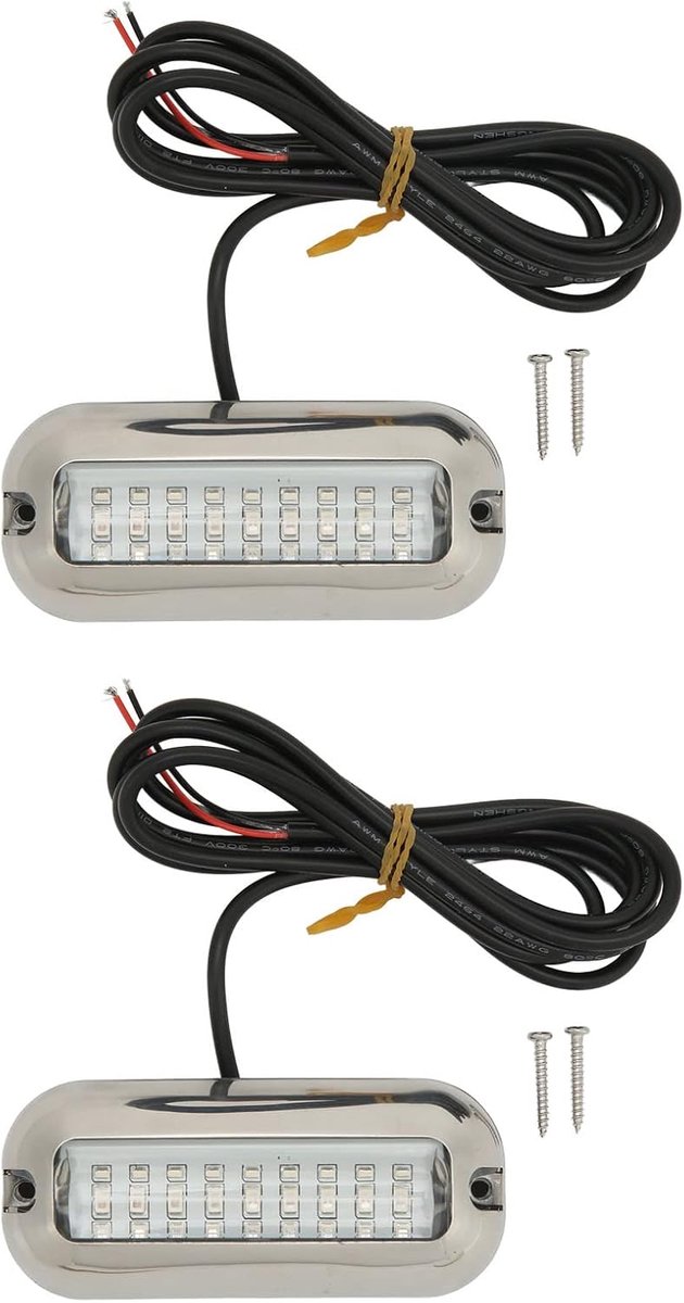 2 stuks navigatielampen voor boot, 3,5 W, 10 - 30 V, DC led-signaallampen voor zeilen, marineblauw, dompellamp, waterdicht, IP68, voor achterpaneel, boot, visnavigatie, pontons (blauw licht)