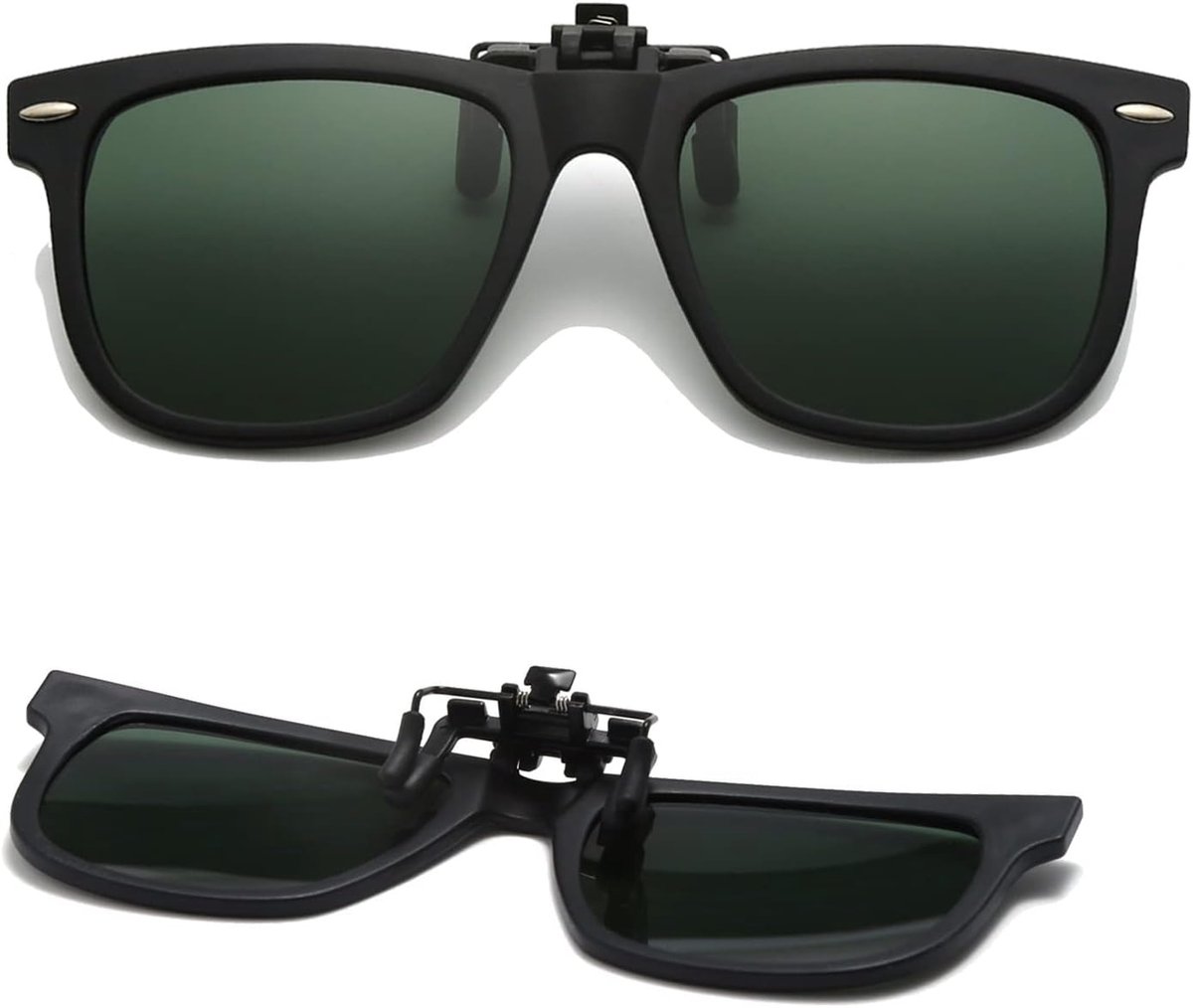 Keeper Clip-on zonnebril voor kinderen, gepolariseerd, Junior clip-on zonnebril over bril op sterkte, UV-bescherming, opklapbare zonnebril voor jongens en meisjes