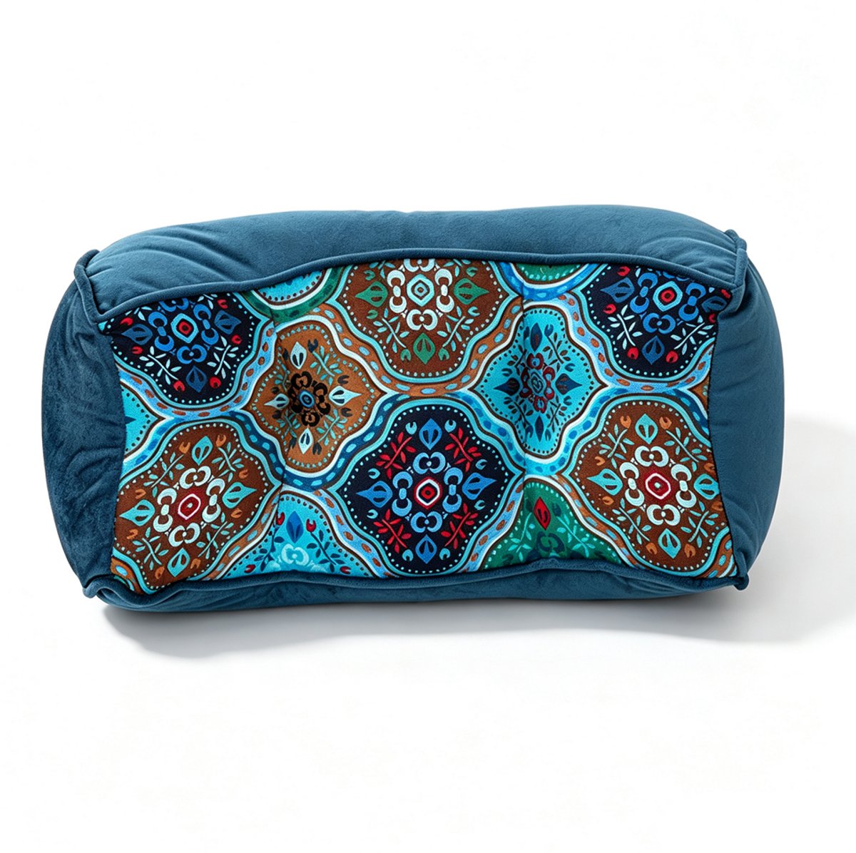 Sierkussen - Rugkussen - Lendekussen - Kantoor - Auto - Woonkamer Decoratie - Luxe kussens voor woonkamer & bank - Inclusief binnenkussen - Niet-afneembaar - 38x18x13CM - Blauwgroen