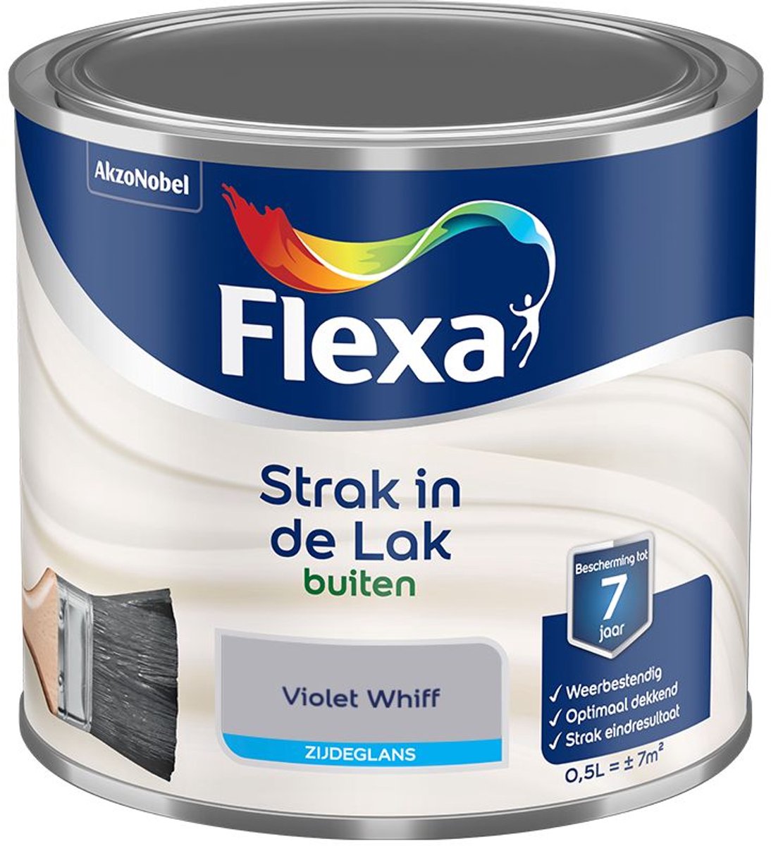 Flexa - Strak In De Lak Buitenlak Zijdeglans - Violet Whiff - 500 Ml - Kleur Van Het Jaar 2027