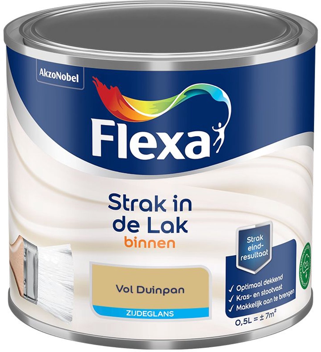 Flexa - Strak In De Lak Binnenlak Zijdeglans - Vol Duinpan - Mengverf - 500 Ml