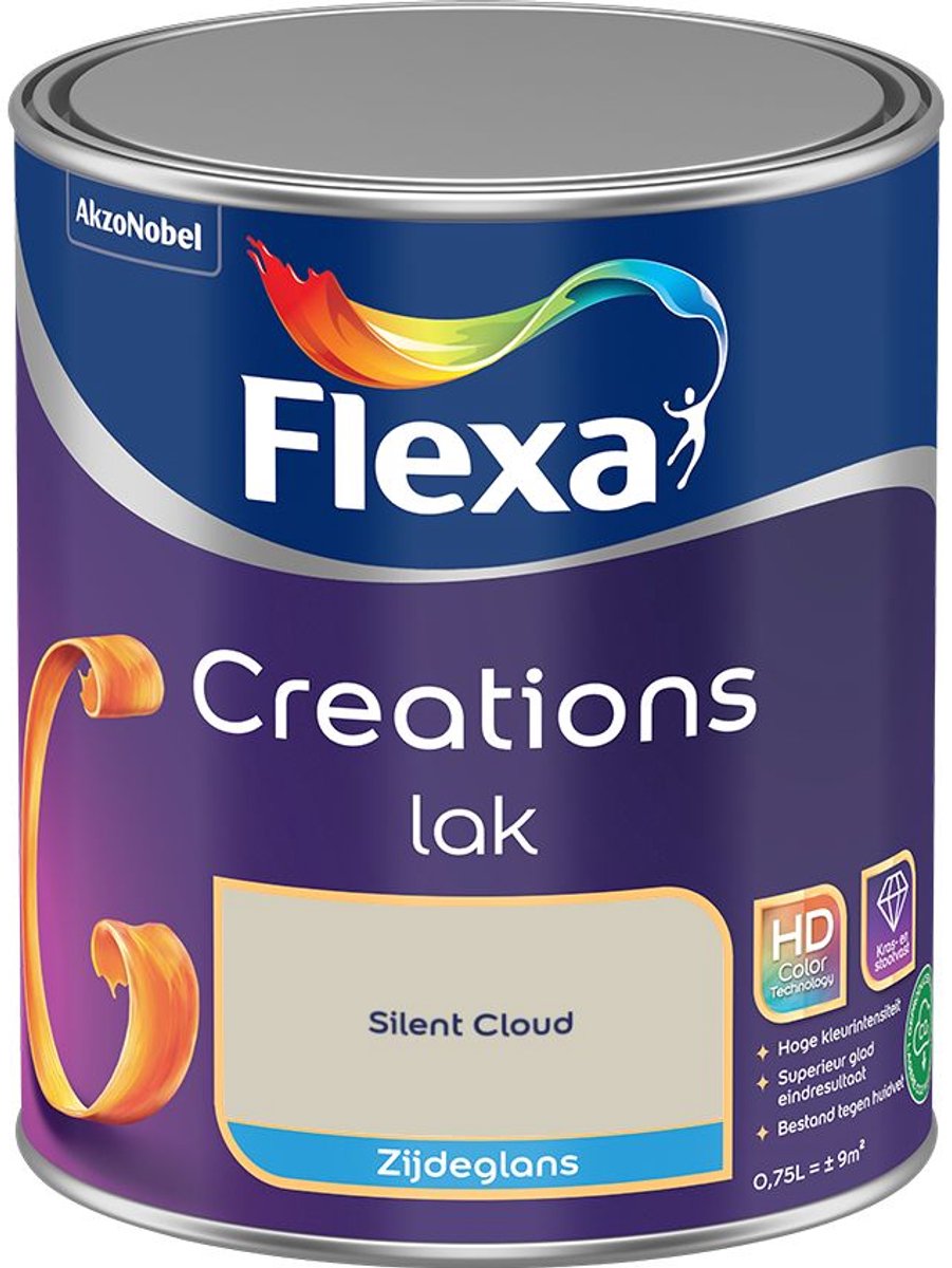 Flexa - Creations Lak Zijdeglans - Silent Cloud - 750 Ml - Kleur Van Het Jaar 2027