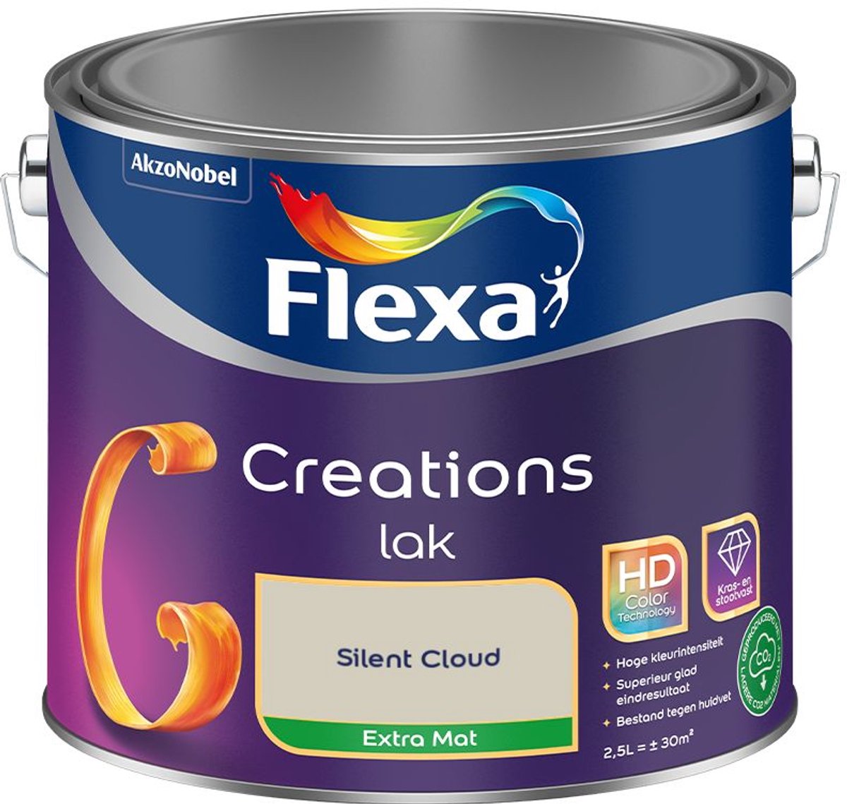 Flexa - Creations Lak Extra Mat - Silent Cloud - 2,5 L - Kleur Van Het Jaar 2027