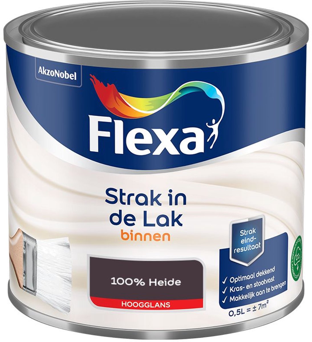 Flexa - Strak In De Lak Binnenlak Hoogglans - 100% Heide - Mengverf - 500 Ml