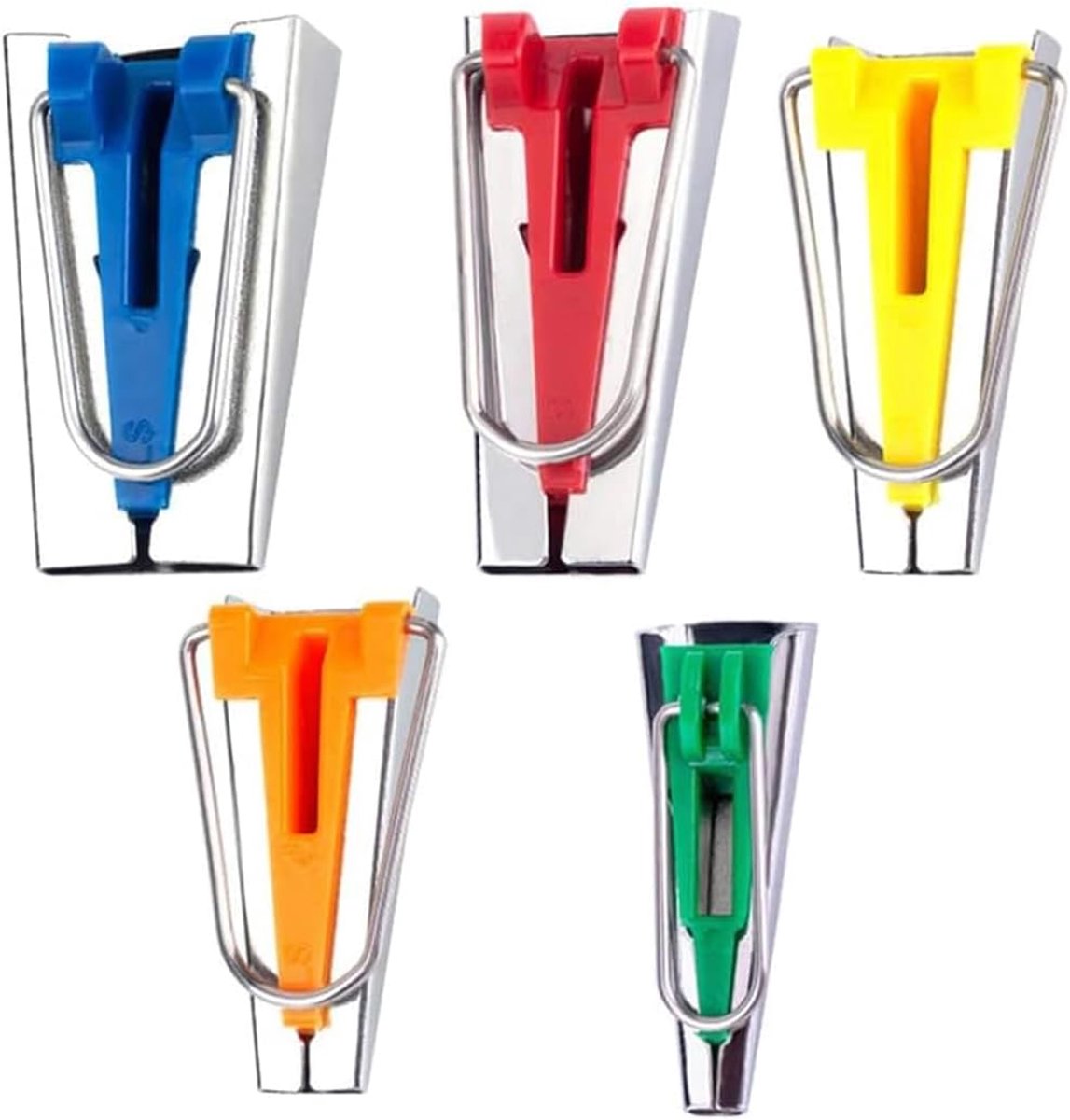 Tape Maker, 5-delige gereedschapsset voor biasbanden in de breedtes 6 mm, 9 mm, 12 mm, 18 mm en 25 mm, voor naaien en quilten