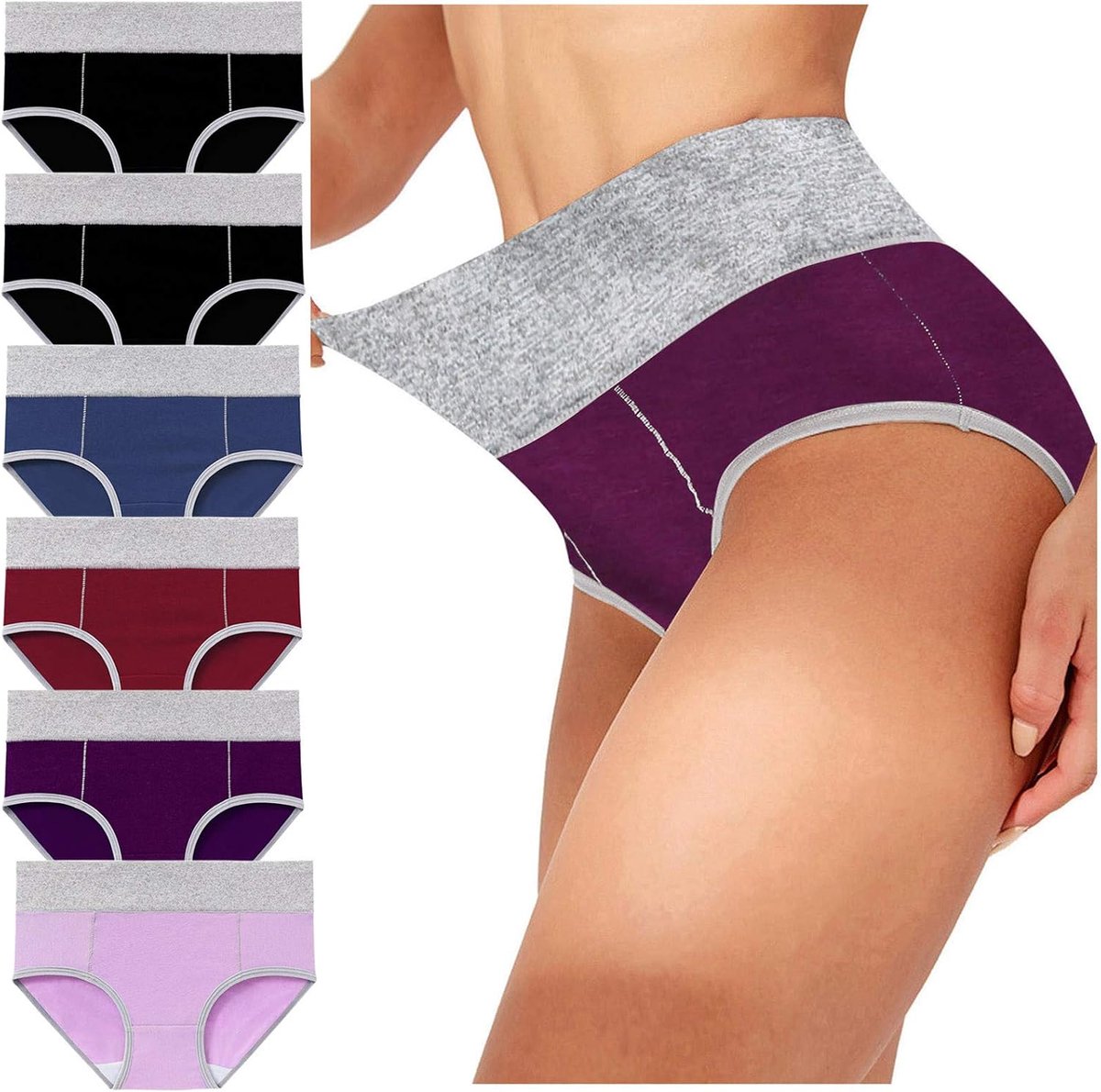Broekjes, bikini, effen ondergoed, dames, slips, U-verpakking, kleur