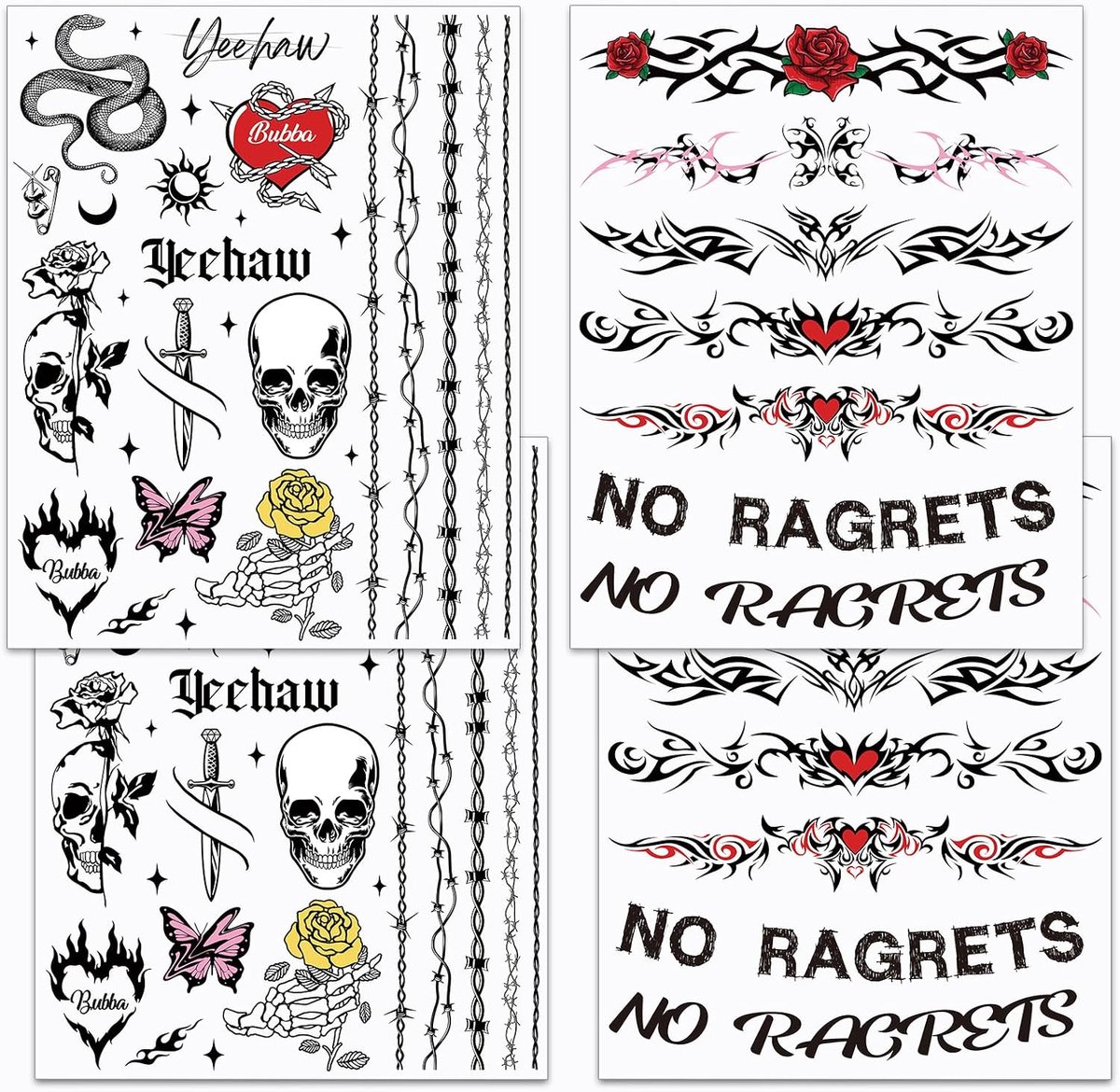 Tijdelijke tatoeage Prikkeldraad Nek tattoos Voor Halloweenfeest Kostuumbal Cosplay accessoires