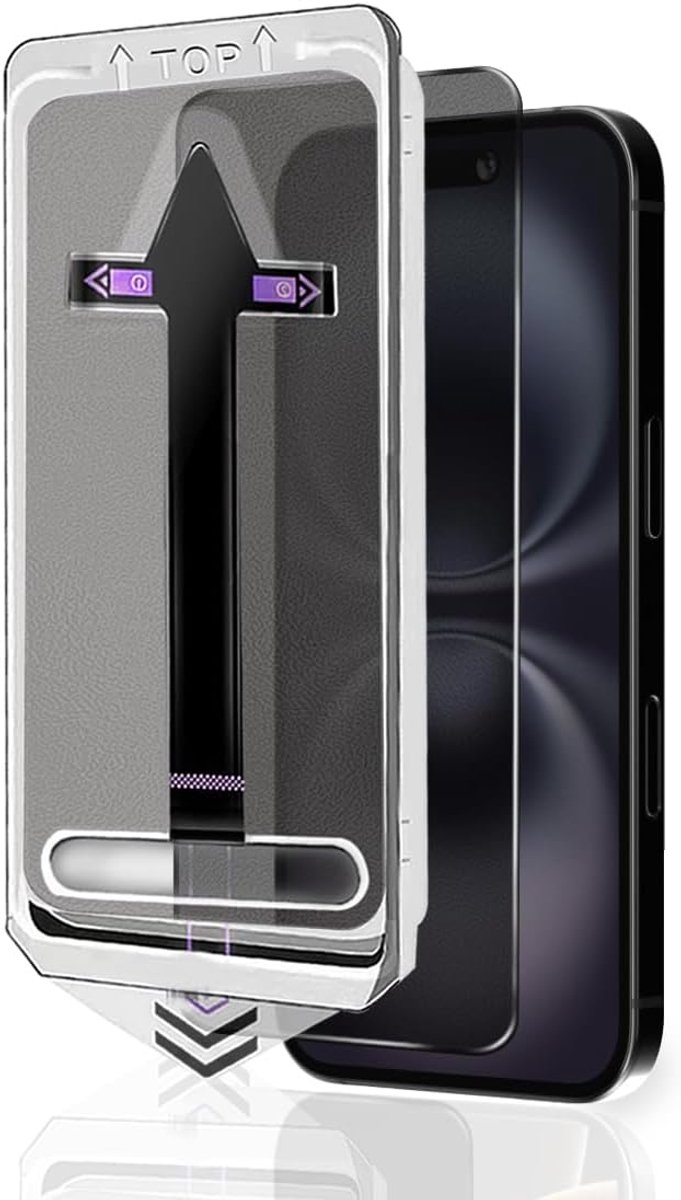 1 stuk Privacy screenprotector van gehard glas voor iPhone 16, anti-spy, hardheid 9H, krasbestendig, luchtbelvrij, anti-spy-displaybeschermfolie voor iPhone 16