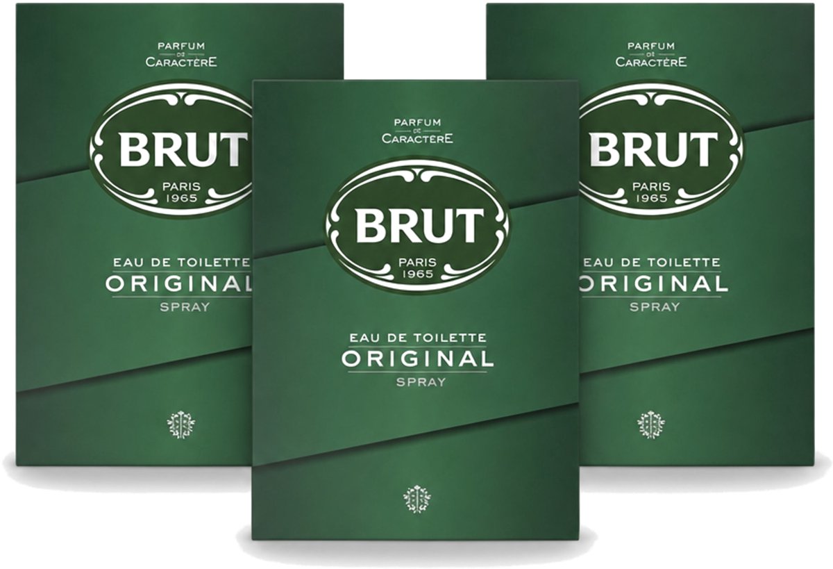 3 x Brut – Eau de Toilette – Original – 100 ml - Voordeelverpakking - 3 stuks