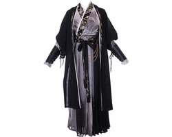 Han-015 Wuxia Kungfu Hanfu Traditionele 6-delige Chinese kleding, cosplay-kostuum, geborduurd
