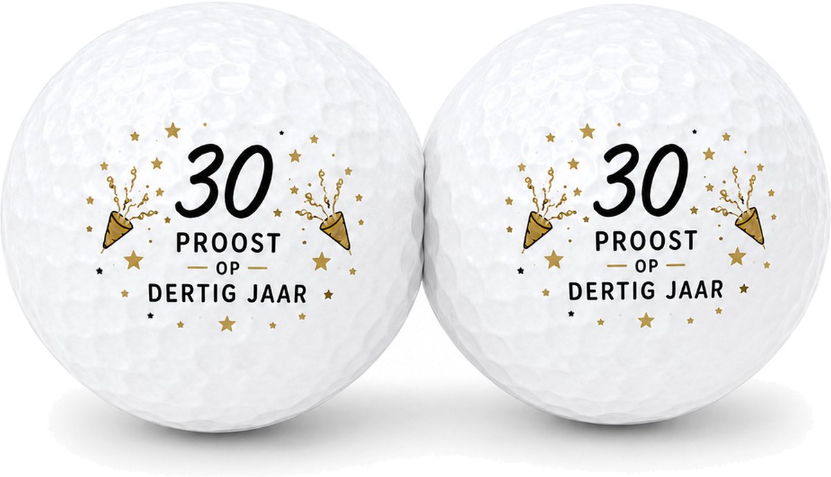 Wilson Golfballen 30 Jaar - Verjaardag Golf Cadeau - 2 stuks - Golfbal met Opdruk