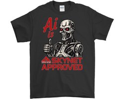 Grappig Robot Shirt – Ai is SKYNET APPROVED – Stoere Outfit – Unisex T-Shirt voor Dames & Heren – Origineel Cadeau