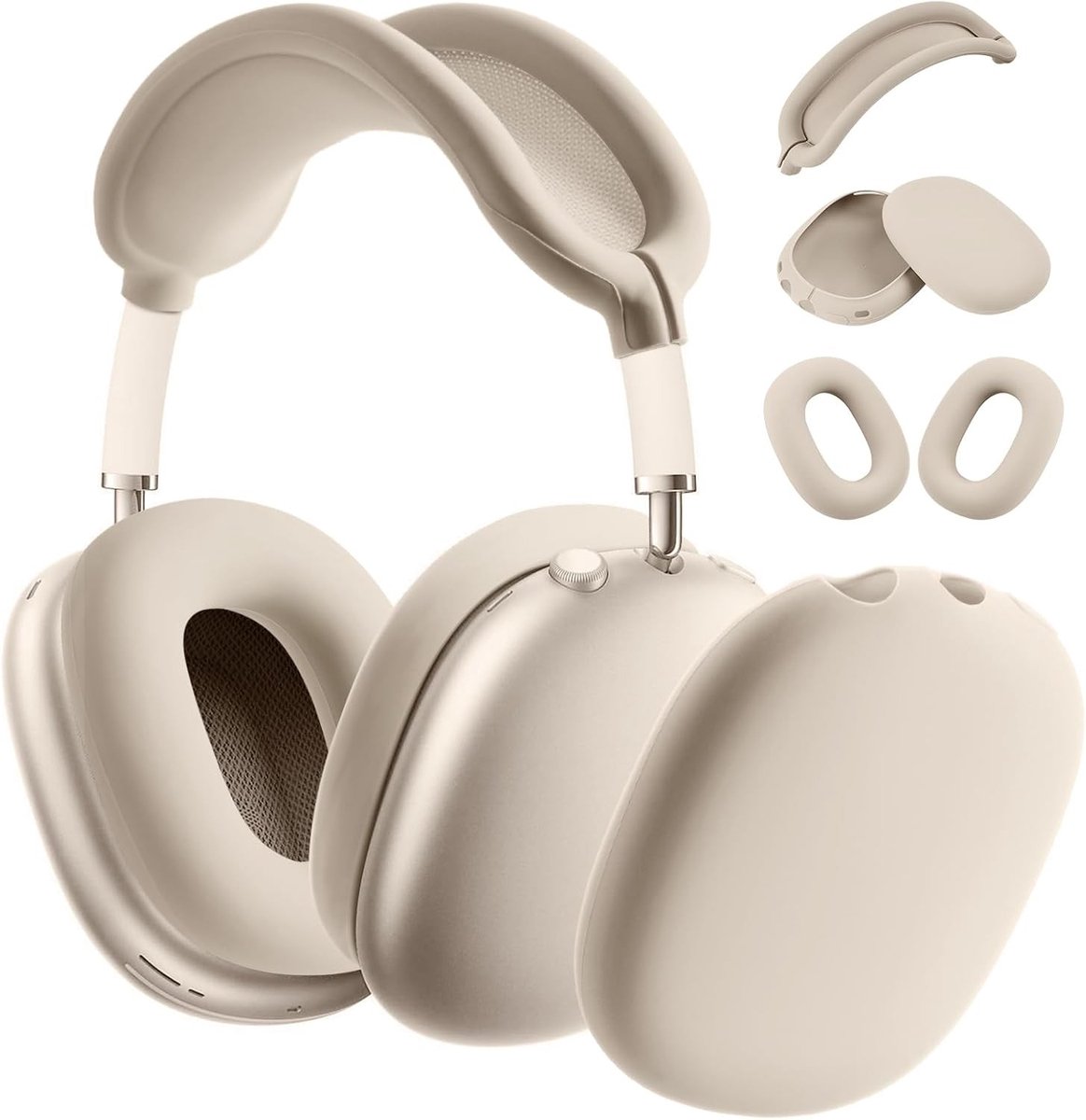 Siliconen Hoes voor AirPods Max, Oorkussens en Hoofdband Bescherming, Duurzaam en Comfortabel