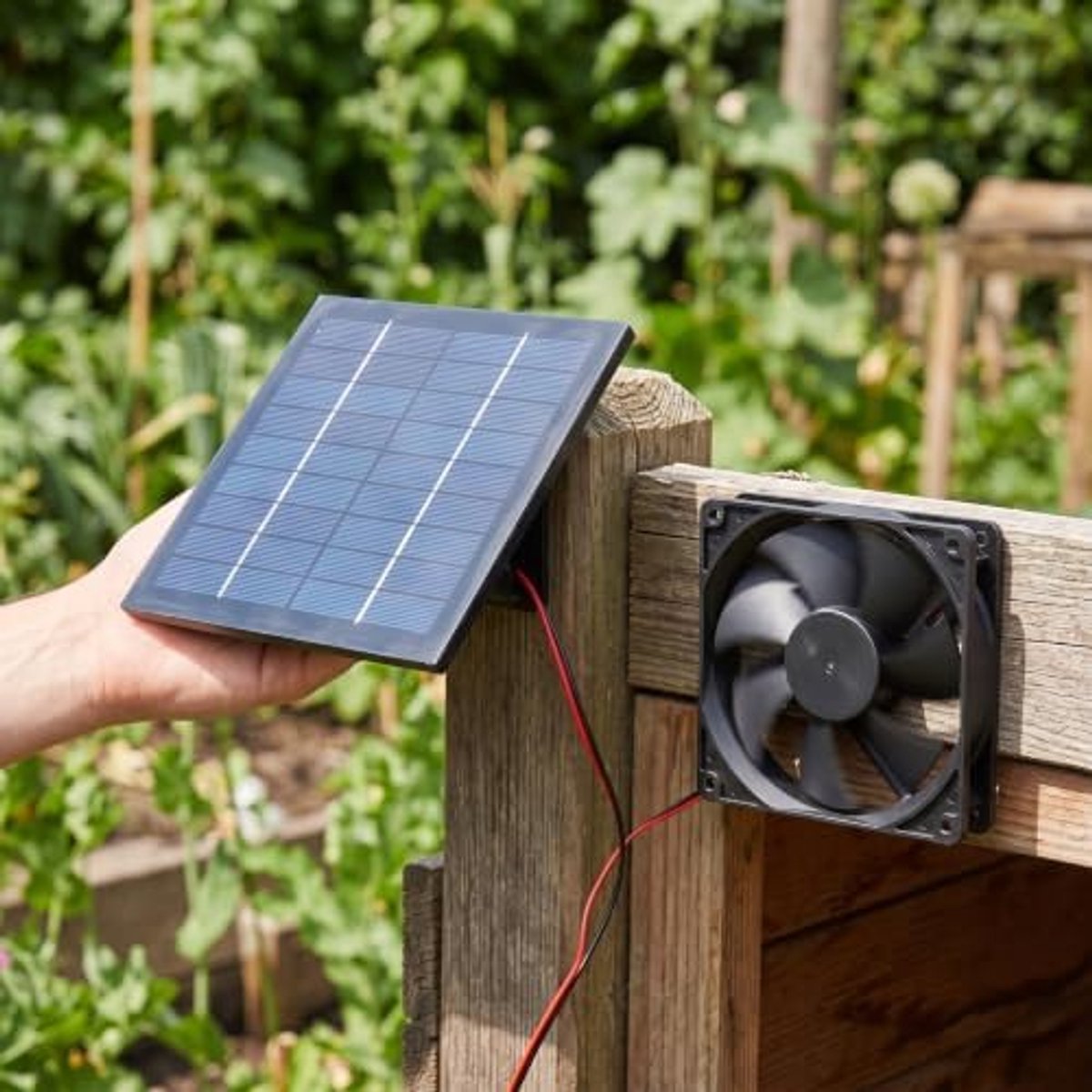 Zonneventilator met 20W IP65 Waterdichte Zonne-Ventilator Zonne-energie Ventilator voor Keuken Broeikas Huis met Monokristallijne Zonnecel