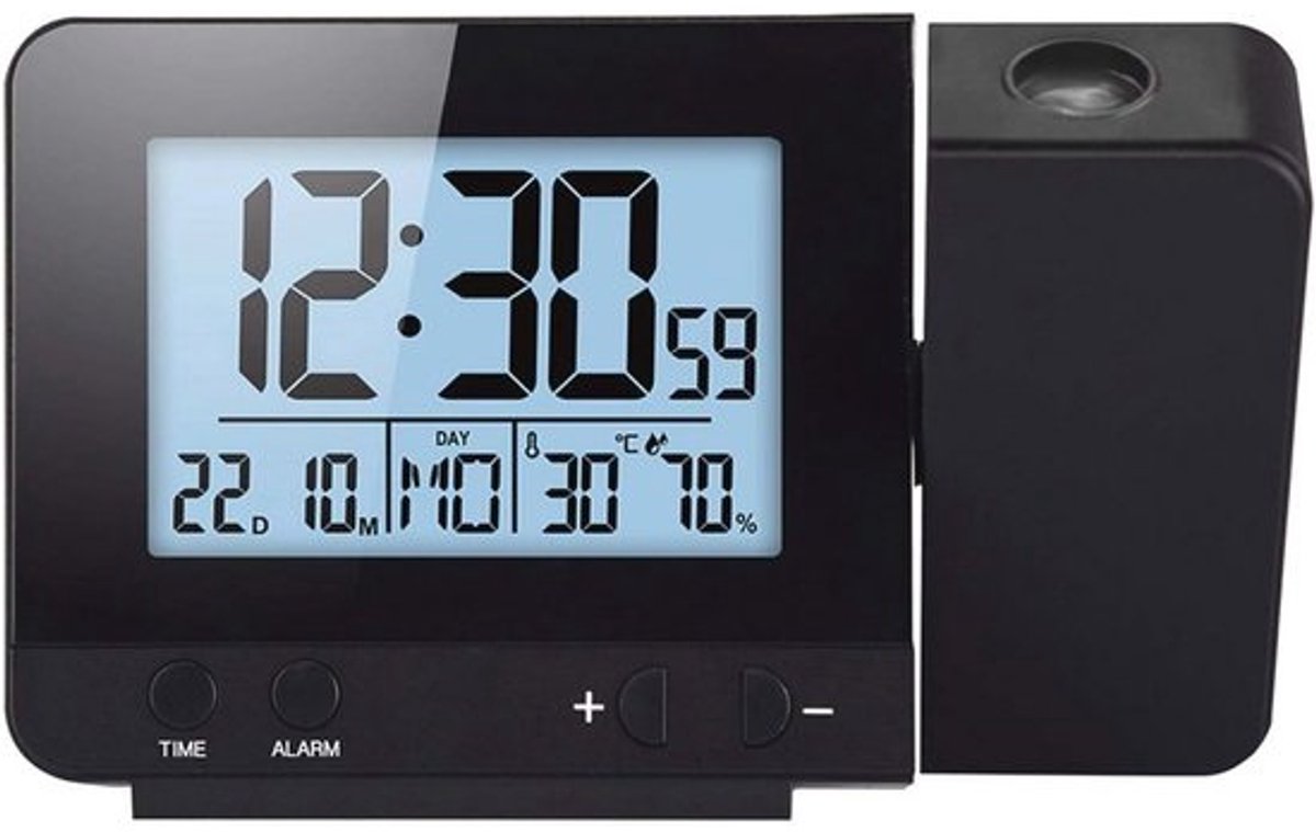 Digitale Projectiewekker met Snooze en Instelbare Helderheid voor Slaapkamer