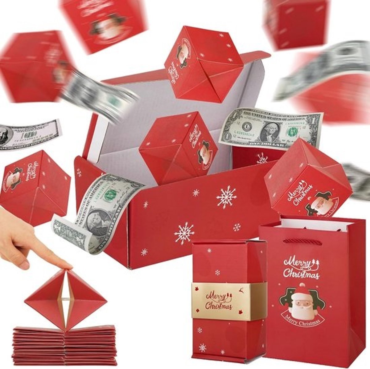Verrassingsdoos voor Geldgeschenken - Pop-up Geschenkverpakking voor Kerstmis