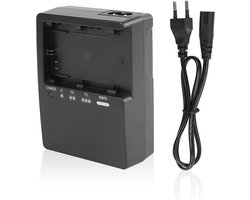 Snellader compatibel met Canon LC-E6, LC-E6E LP-E6 LP-E6N LP-E6NH accu, universele lader voor camera-accu Canon EOS R5 R6 5D Mark III 6D 7D 90D, veilig en compact voor op reis