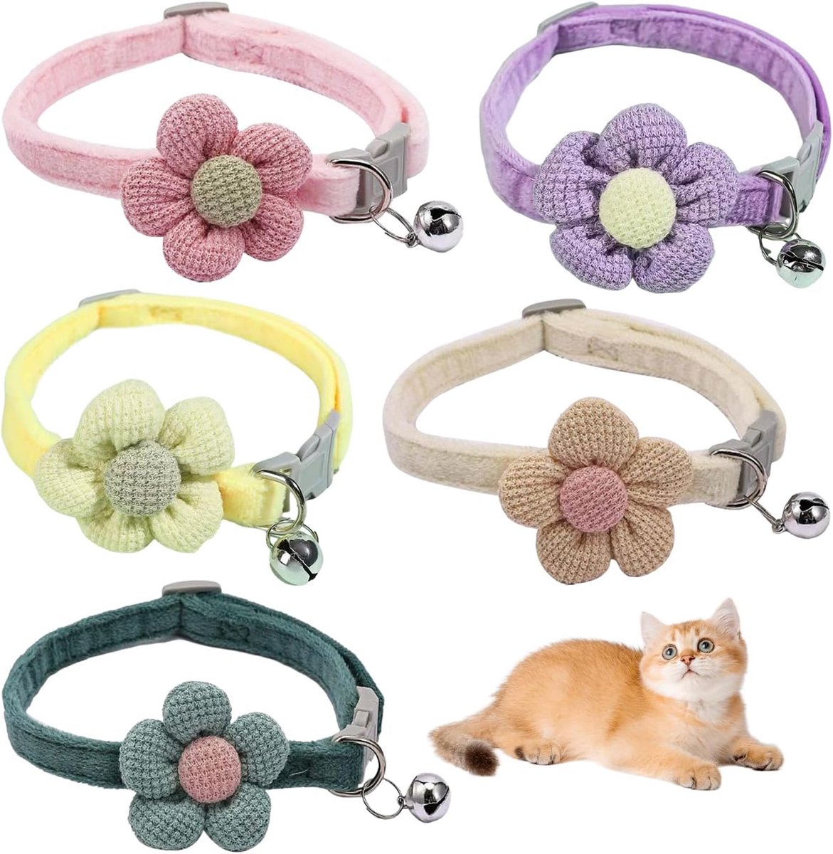 5 Stuks Schattige Huisdierenkraag, Creatieve Bloemkraag, Kattenkraag, Huisdierkat.