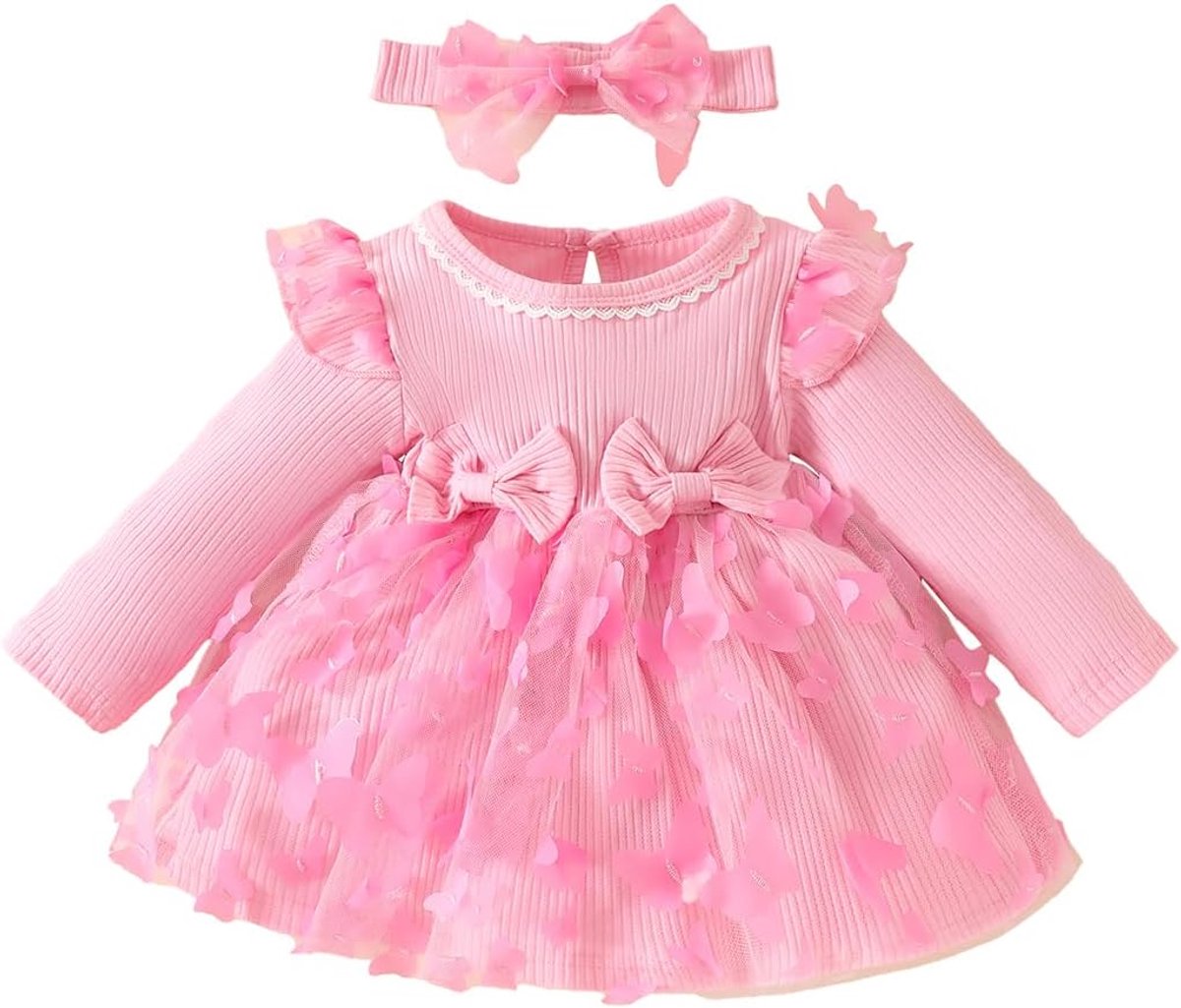 Jurk voor babymeisjes lange mouwen tutu