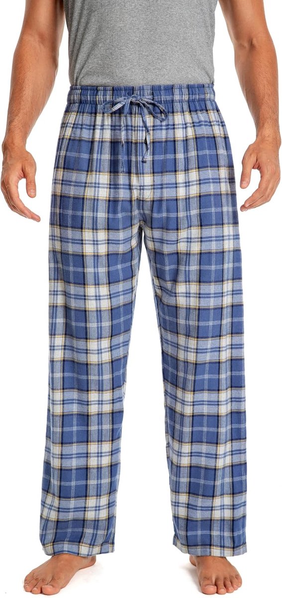 100% Katoen Flanel Comfortabele Pyjama/Lounge Bottoms Met Zakken