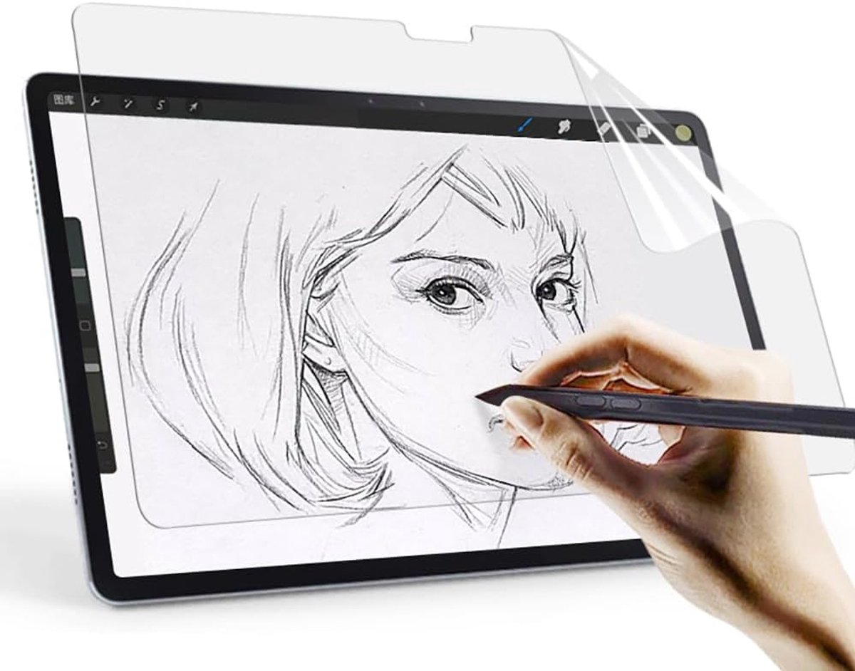 Displaybeschermingsfolie voor Surface Pro 7 Plus / Surface Pro 7, matte PET-papierfolie voor tekenen, schrijven en noteren, reflectievrij, anti-vingerafdruk