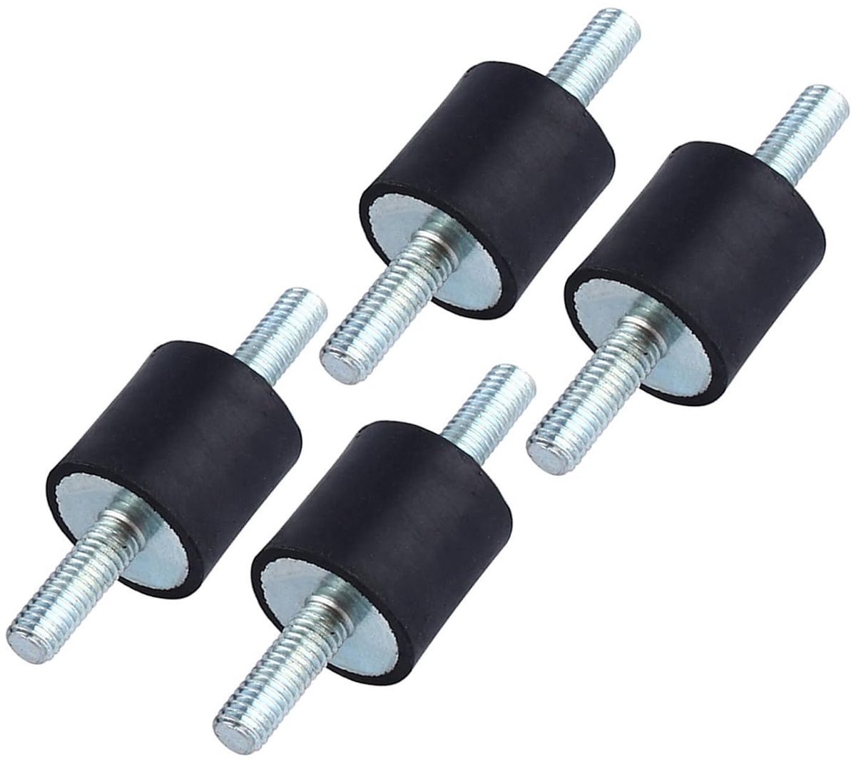 Block M6, 4 stuks, anti-trilling, Silenblock, rubber, trillingsdemper, luchtcompressor, pomp, 20 x 20, schokdemper, lager voor montage, geschikt voor ambachtslieden