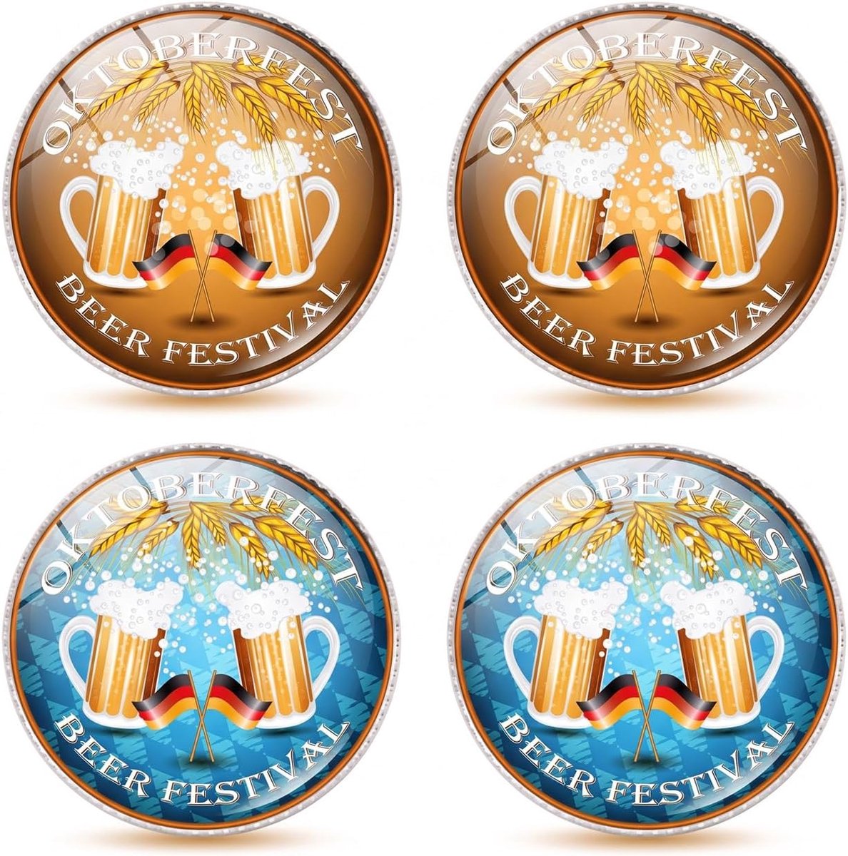 Broches van metaal, vintage, Duitse bierbroche voor hoed en kleding, traditionele klederdrachtaccessoires voor Beierse kostuum, leren broek en bierfeest
