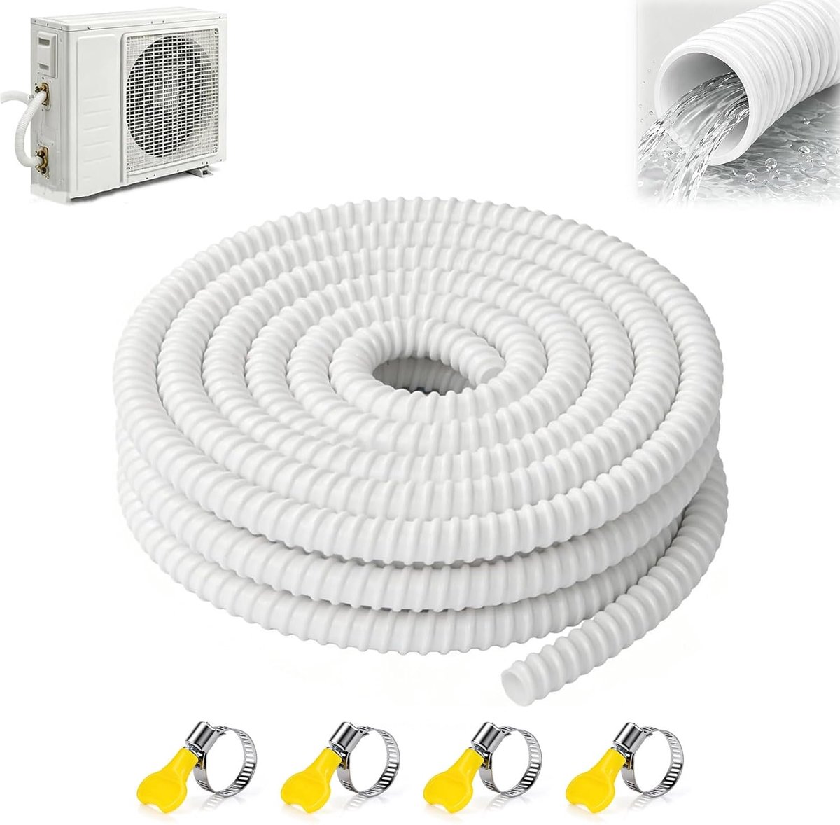 16mm voor airco, met 4 slangklemmen