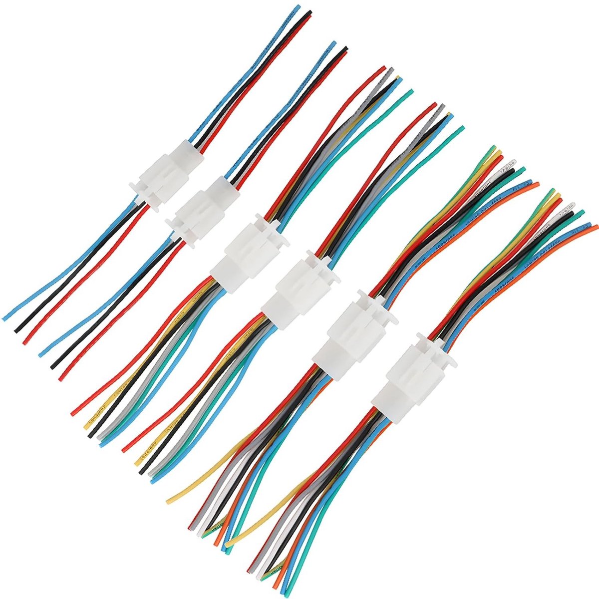2.8 mm plug connector met vlakke stekker, vergrendelbare klemmen en aansluitdraden voor universele elektrische voertuigen, motorfietsen en autoschakelaars