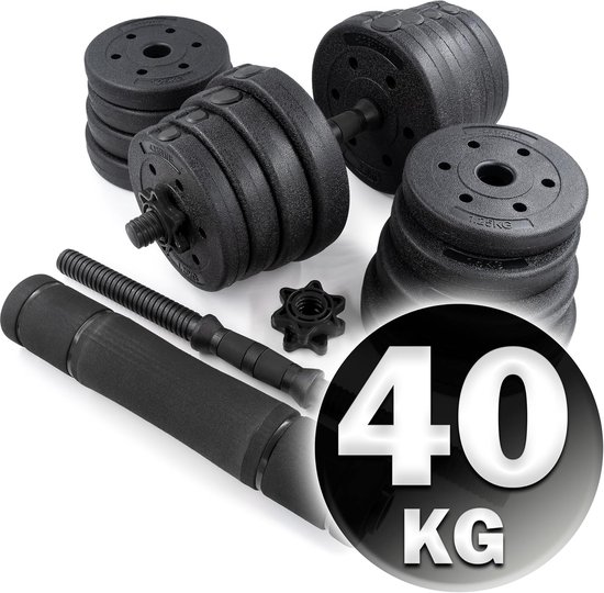 2in1 Dumbbell & Barbell Set 30kg / 40kg - Gewicht Schijven - Gewichten - Bars - Verstelbare Dumbbells voor Krachttraining, Fitness, Home Gym — afbeelding 2