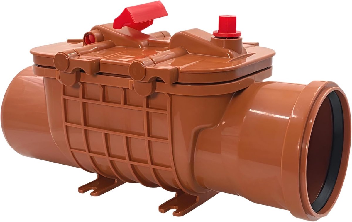 Terugslagklep DN110 met dubbele keerklep Terugslagbeveiliging van ABS, Bouw Terugslagbeveiliging, DN 100/110 mm KG buis afvalwater uitwerpselen