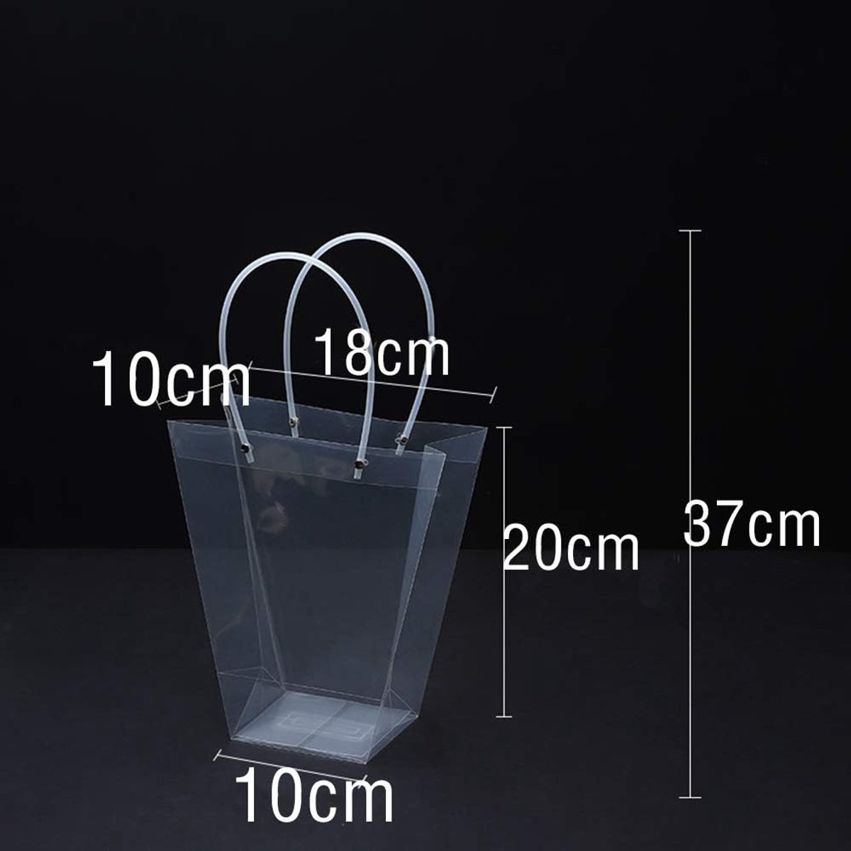 20 stuks bruiloft tas T-vorm waterdicht transparant PVC met handvat bruiloft geschenktas (Media)