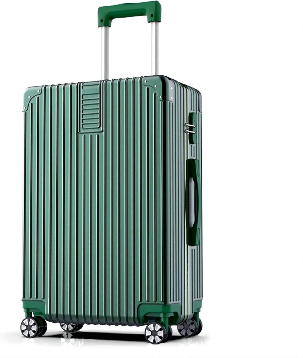 Hard Shell Koffer Twin Wielen Trolley Koffer Reiskoffer Handbagage S-M-L, Groen, S, hard geval