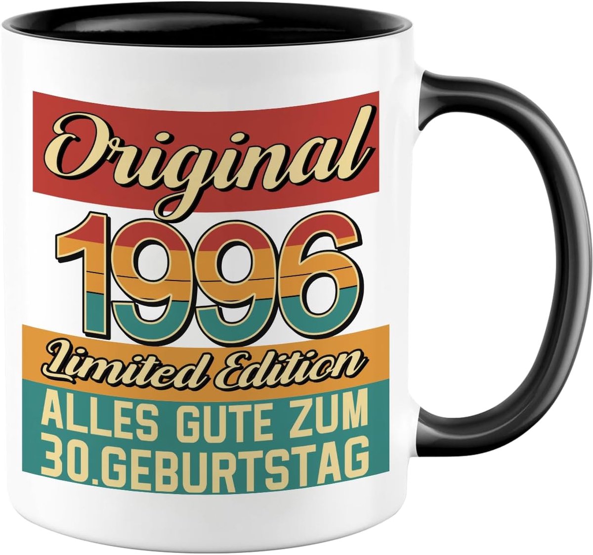 30e verjaardag cadeau, 1996 Limited Edition koffiebeker als, cadeau-ideeën voor 30e verjaardag voor mannen en vrouwen, collega, vrienden, zus, broer, keramiek 350 ml